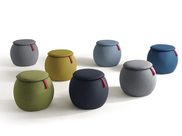 SNOWPOUF - Round fabric pouf by Caimi Brevetti - view 2